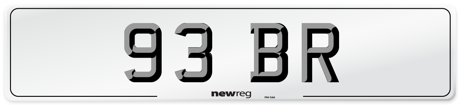 93 BR Number Plate from New Reg
